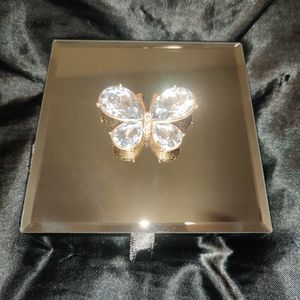 ***Sold***New mirrored jewelry box with butterfly
